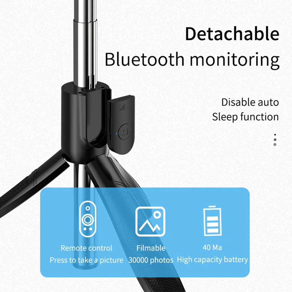 Selfie Stick Bluetooth Techsuit S01-S, Universal, Negro