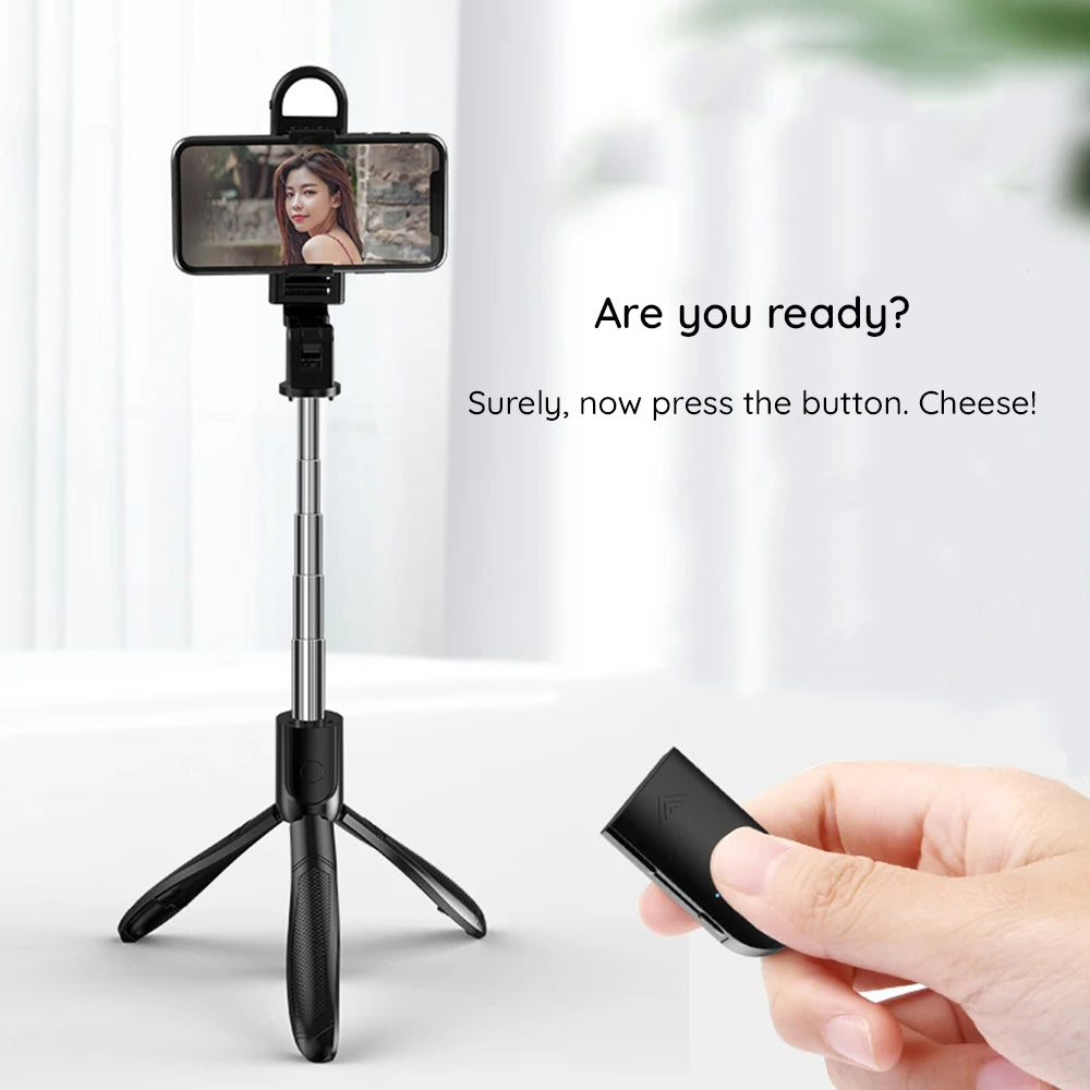 Selfie Stick Bluetooth Techsuit S01-S, Universal, Negro