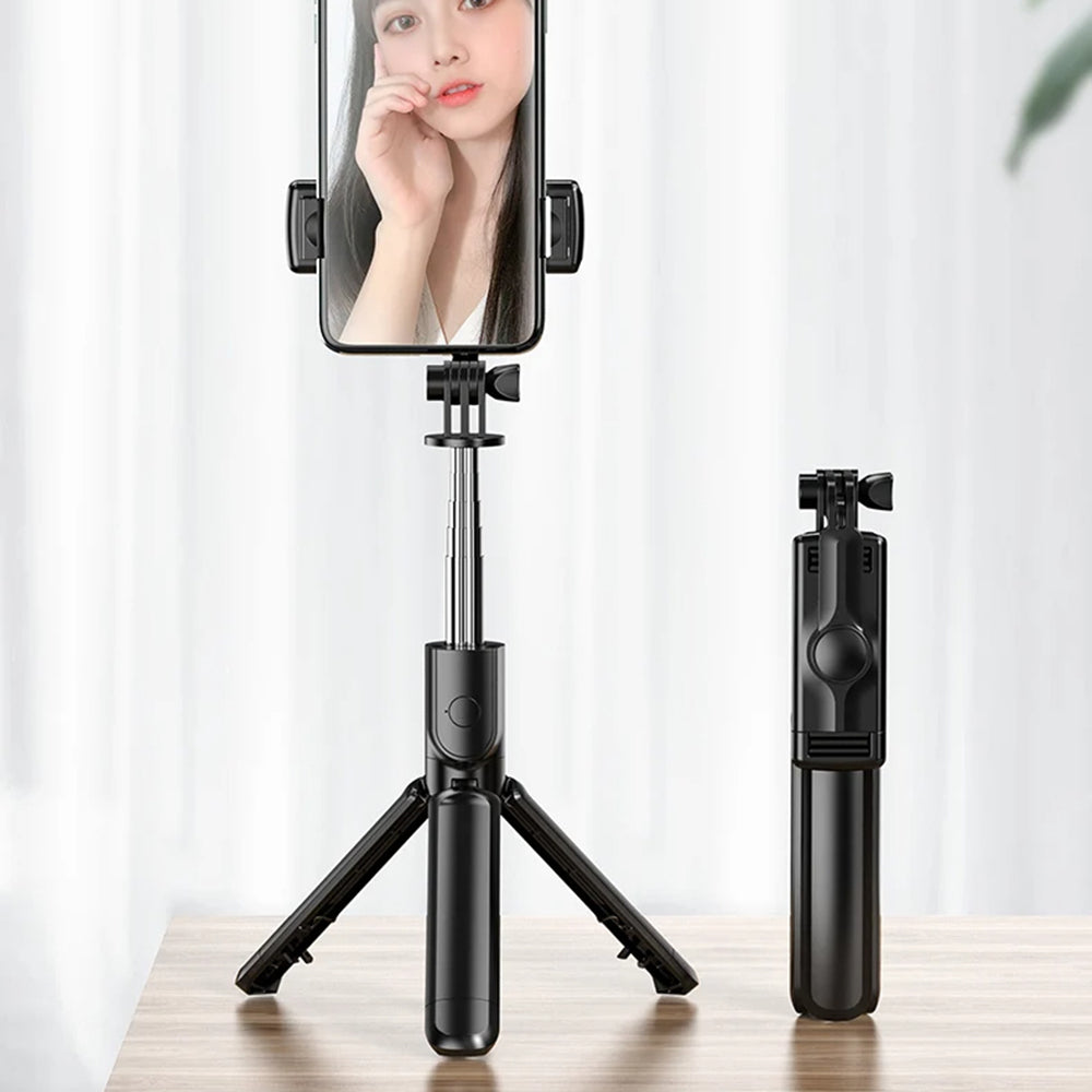 Selfie Stick Bluetooth Techsuit S03, Universal, Negro