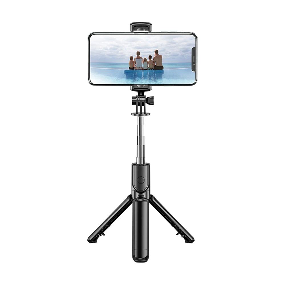 Selfie Stick Bluetooth Techsuit S03, Universal, Negro