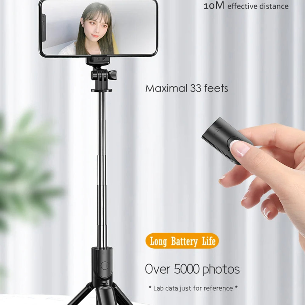 Selfie Stick Bluetooth Techsuit S03, Universal, Negro