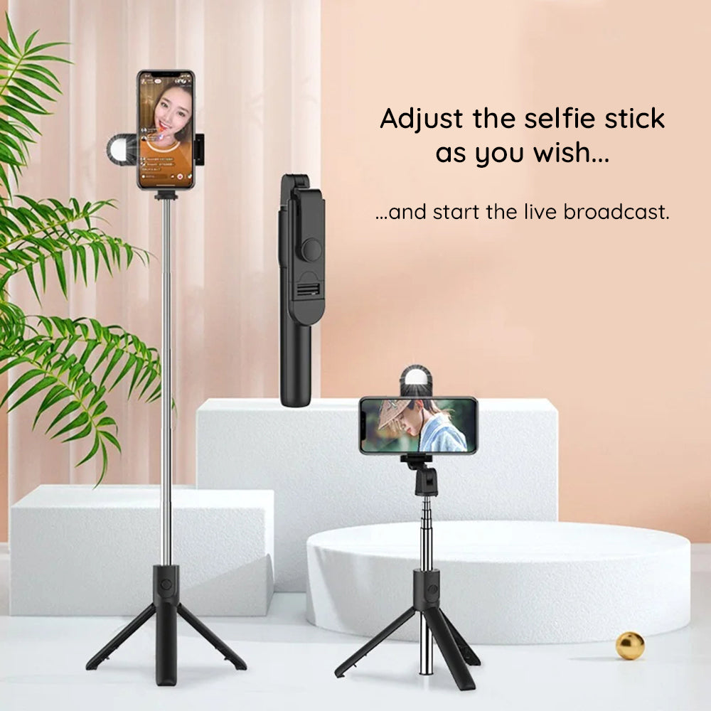 Selfie Stick Bluetooth Techsuit S05-S, Universal, Negro