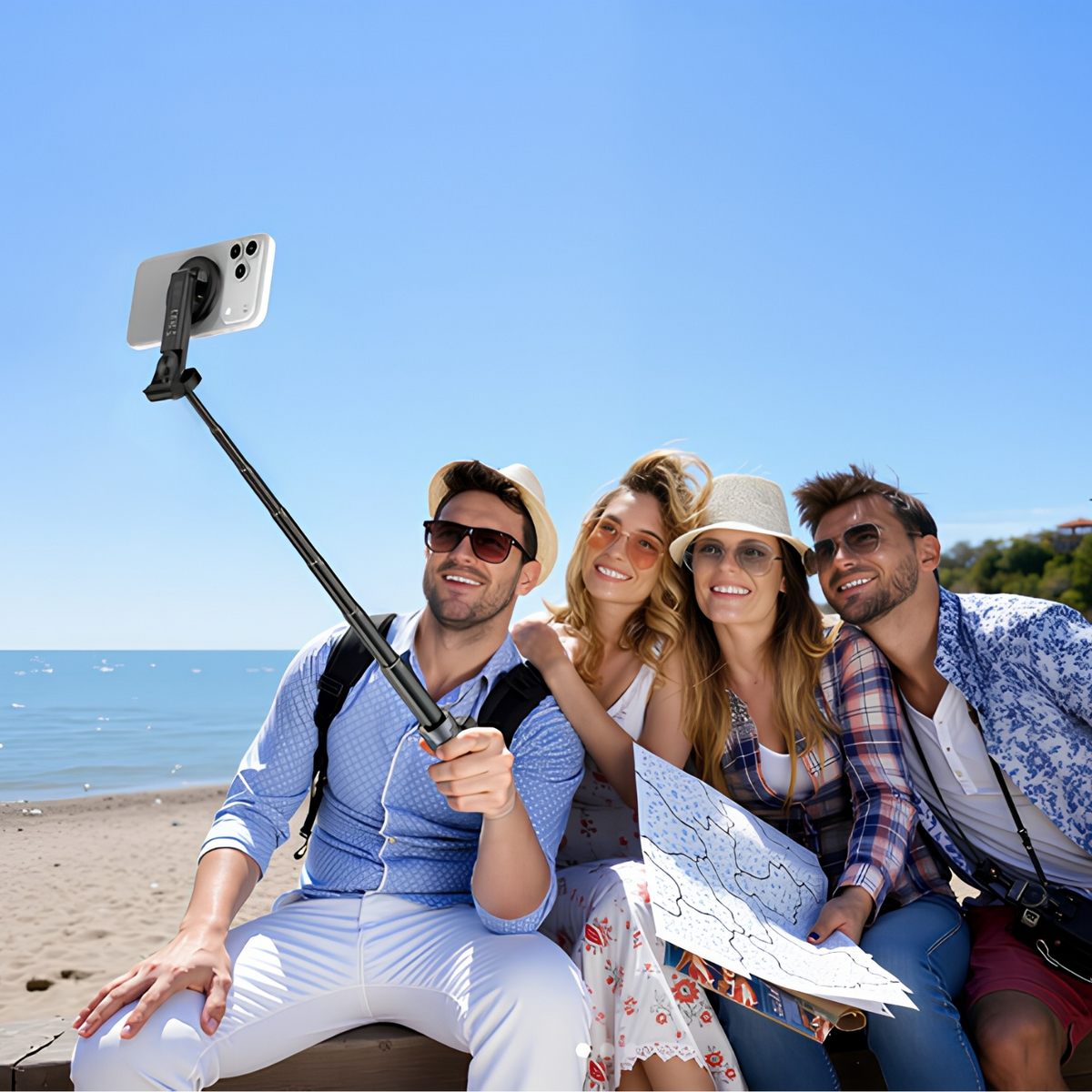 Selfie Stick Bluetooth XO Design SS25 Pro, Universal, Negro