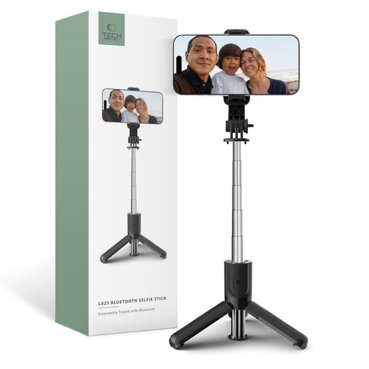 Selfie Stick Bluetooth Tech-Protect L02S, Universal, Negro