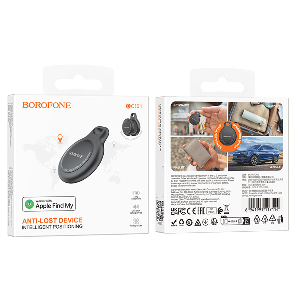 SmartTag Borofone BC101 Exquisite para Series iOS, Negro