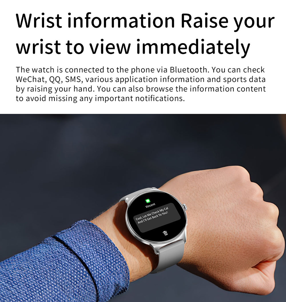 Smartwatch Blavec M01 Vesta Call, Negro