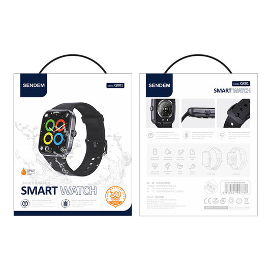 Smartwatch Sendem QX01, Negro