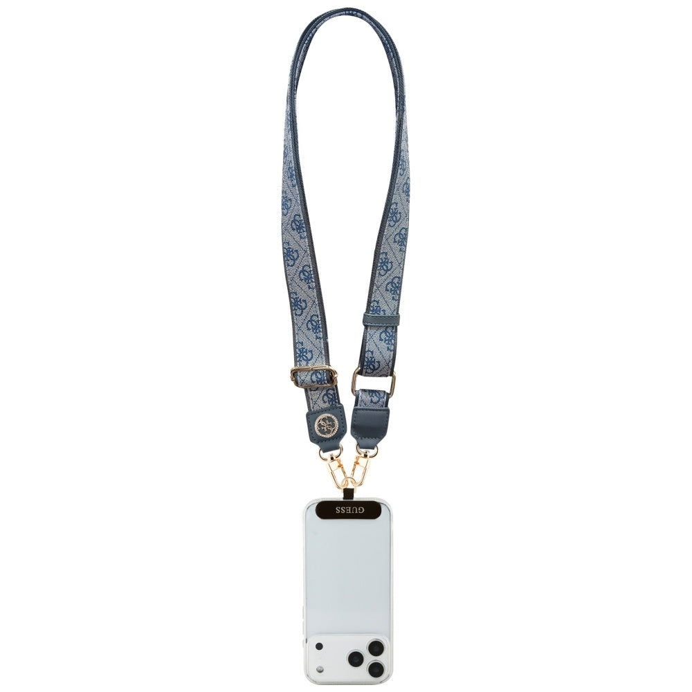 Cordón para Teléfono Guess 4G Strass Metal Logo, Azul