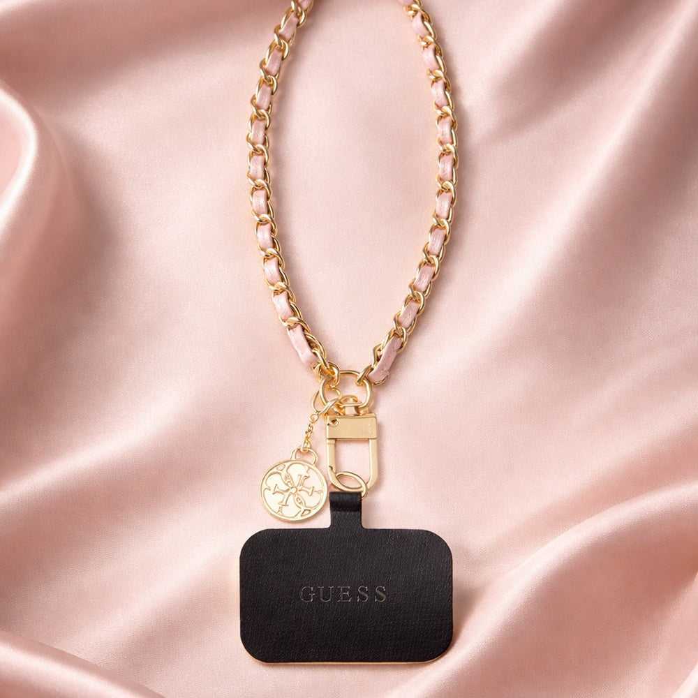 Cordón para Teléfono Guess Saffiano 4G Charm, Negro