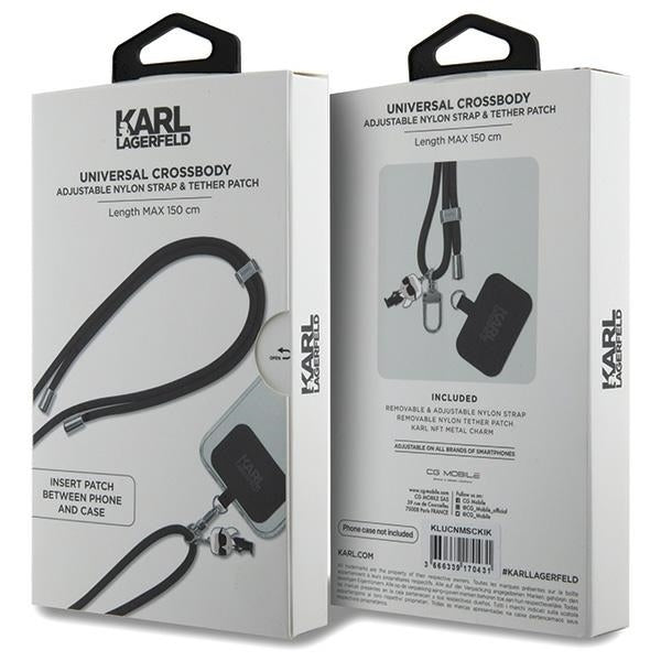 Cordón para Teléfono Karl Lagerfeld Ikonik Karl, Negro