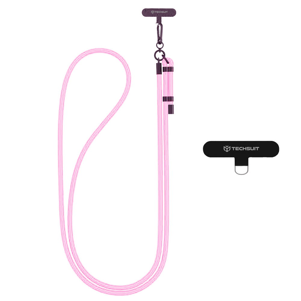 Cordón para teléfono Techsuit RCS1-25, Rosa Claro