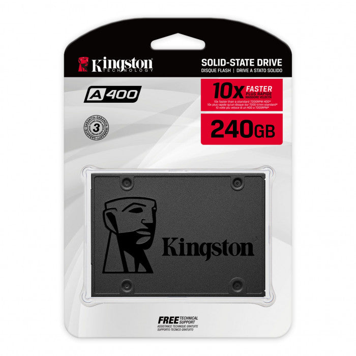 Solid State Drive (SSD) Kingston A400, 240GB, 2.5 pulgadas, SATA III SA400S37/240G