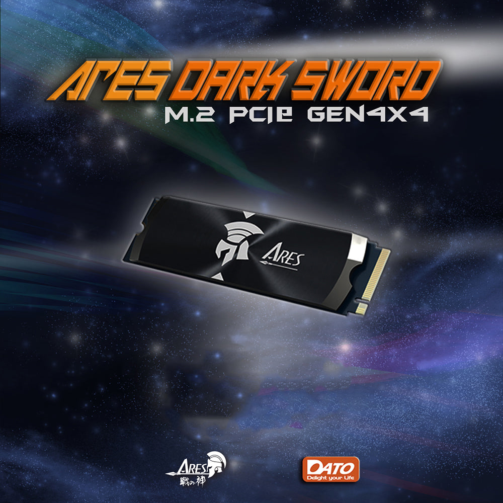 Solid State Drive (SSD) Dato Ares Dark Sword, 1TB, NVMe 1.4, PCIE Gen4x4, Negro ARSDSK-1TB