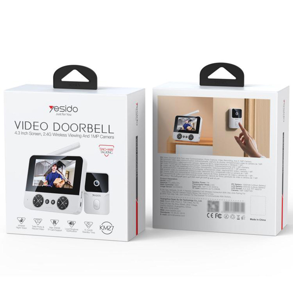 Timbre Yesido KM27, Wi-Fi, 2K