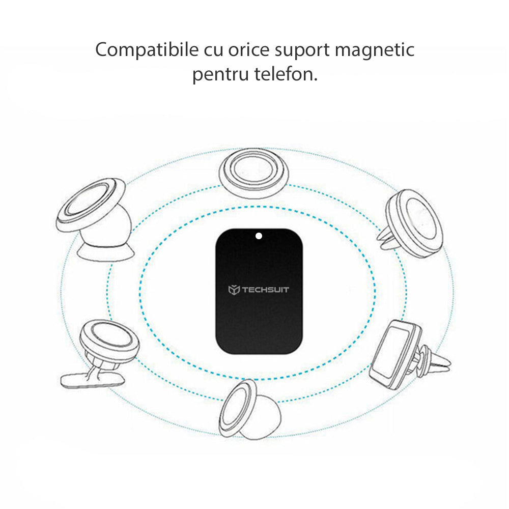 Pegatina Metálica Techsuit MP03 2in1, Negra