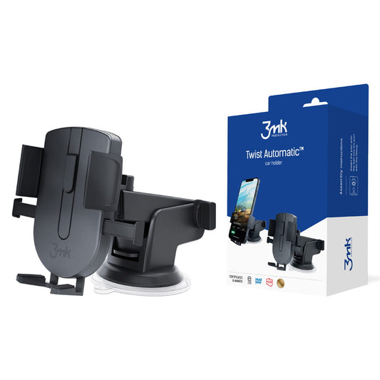 Soporte para coche 3MK Twist Automático, Universal, Negro