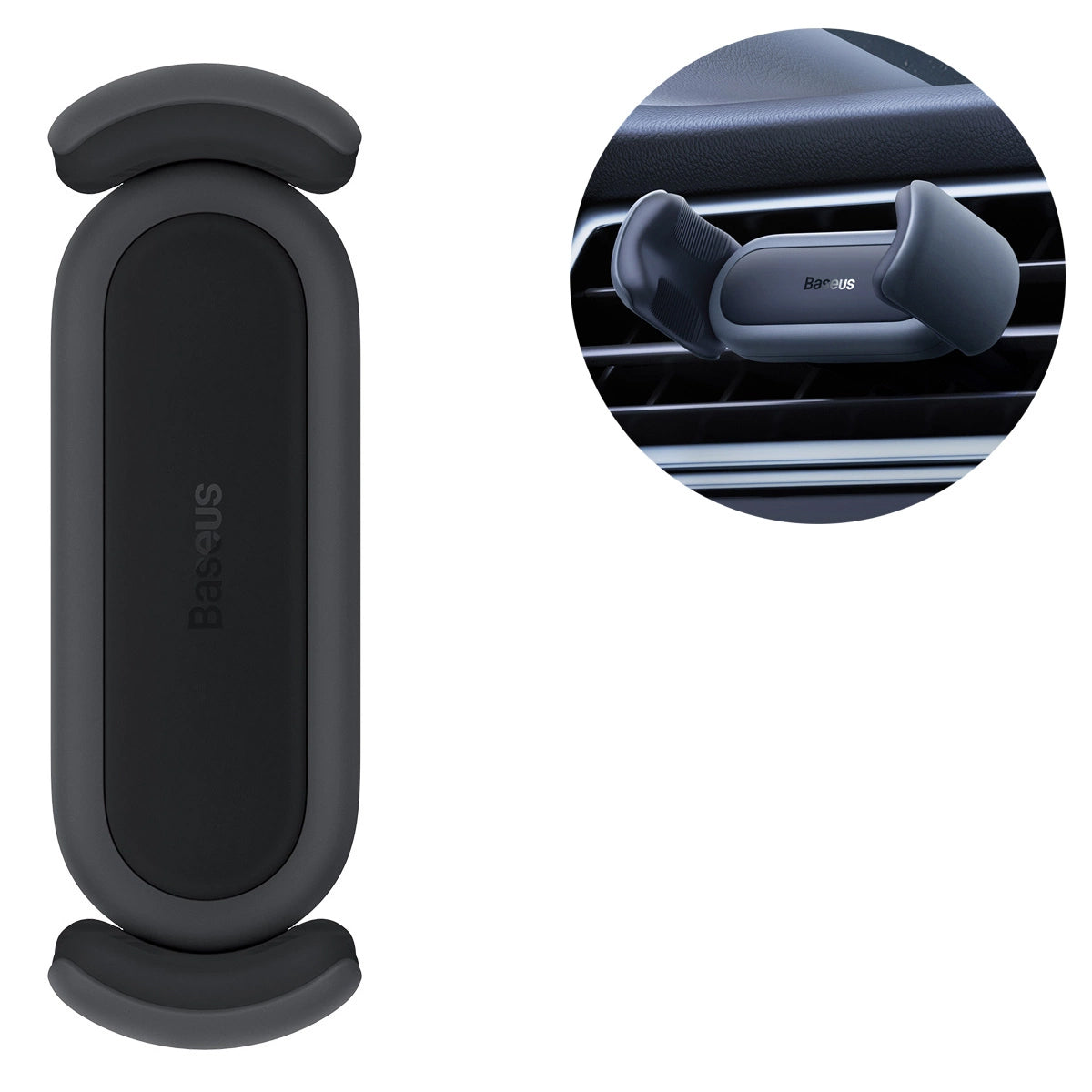 Soporte para coche Baseus Steel Cannon 2, 5.4 pulgadas - 6.7 pulgadas, Negro SUGP000001