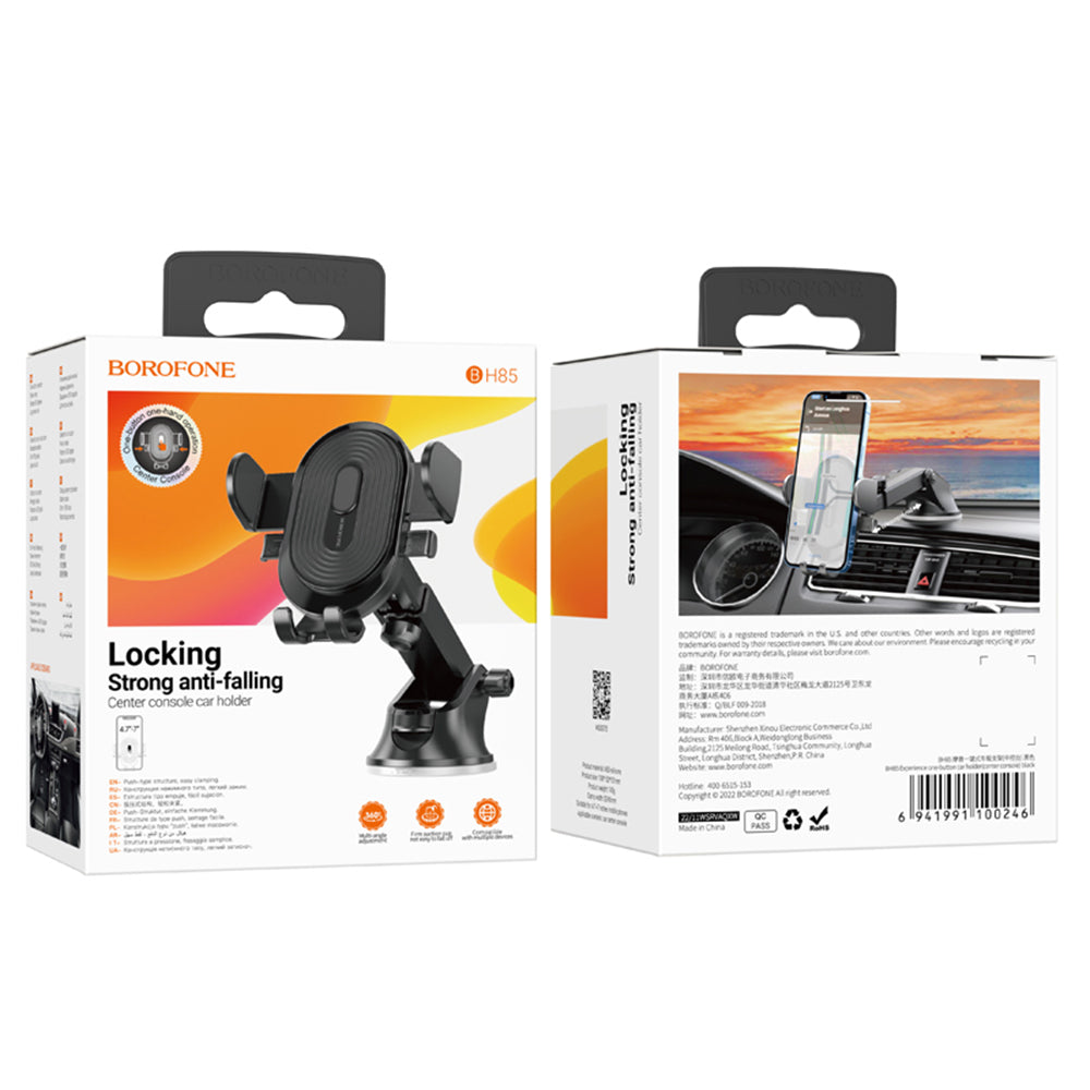 Soporte para Auto Borofone BH85 Experience, 4.7 pulgadas - 7 pulgadas, Negro