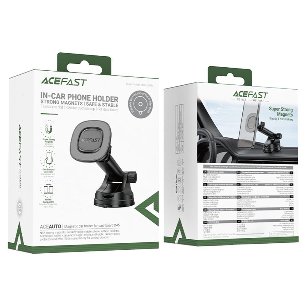 Soporte Auto Magnético Acefast D45, Universal, Negro