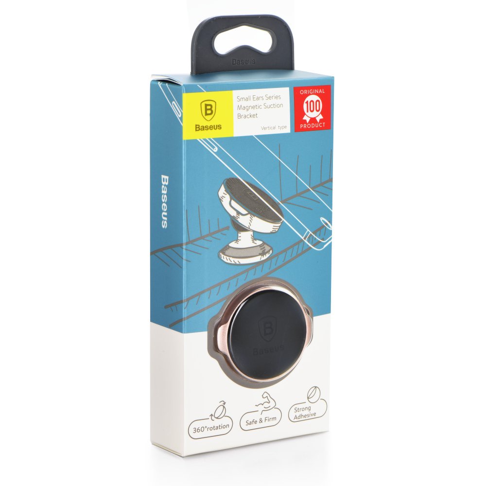 Soporte para Auto Magnético Baseus Small Ears Bracket, Universal, Negro SUER-B01