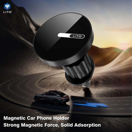 Soporte Auto Magnético Lito LT-W05, Universal, Negro