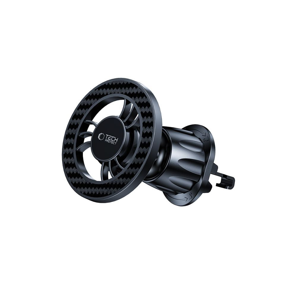 Soporte Auto Magnético Tech-Protect N56 Carbon Vent, Universal, Negro