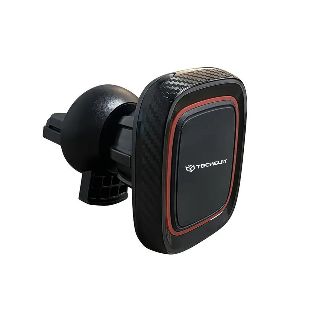Soporte Auto Magnético Techsuit S5, Universal, Negro Rojo