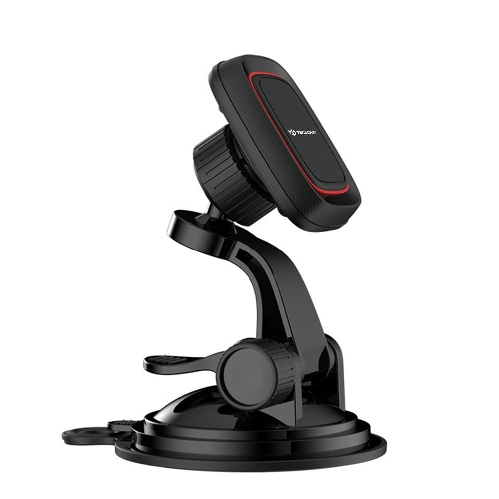Soporte Auto Magnético Techsuit S6, Universal, Negro Rojo