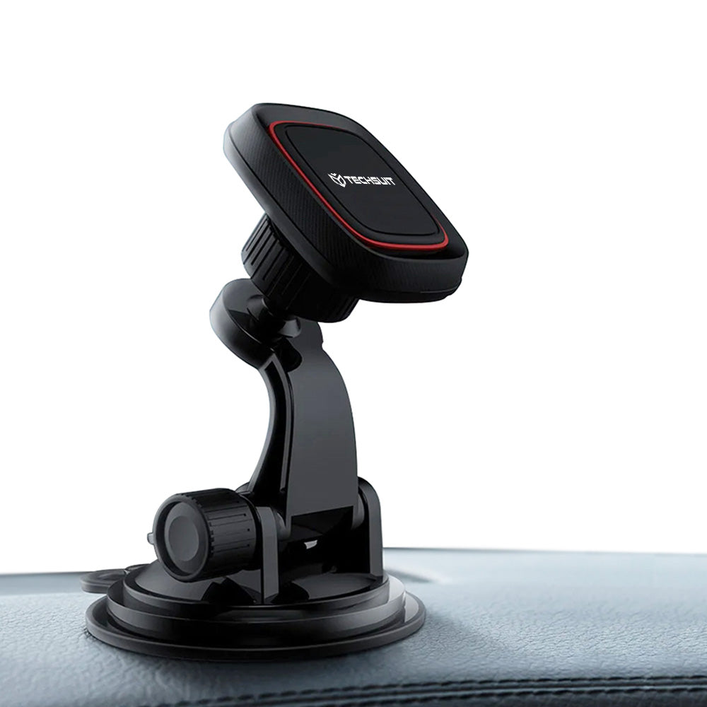 Soporte Auto Magnético Techsuit S6, Universal, Negro Rojo