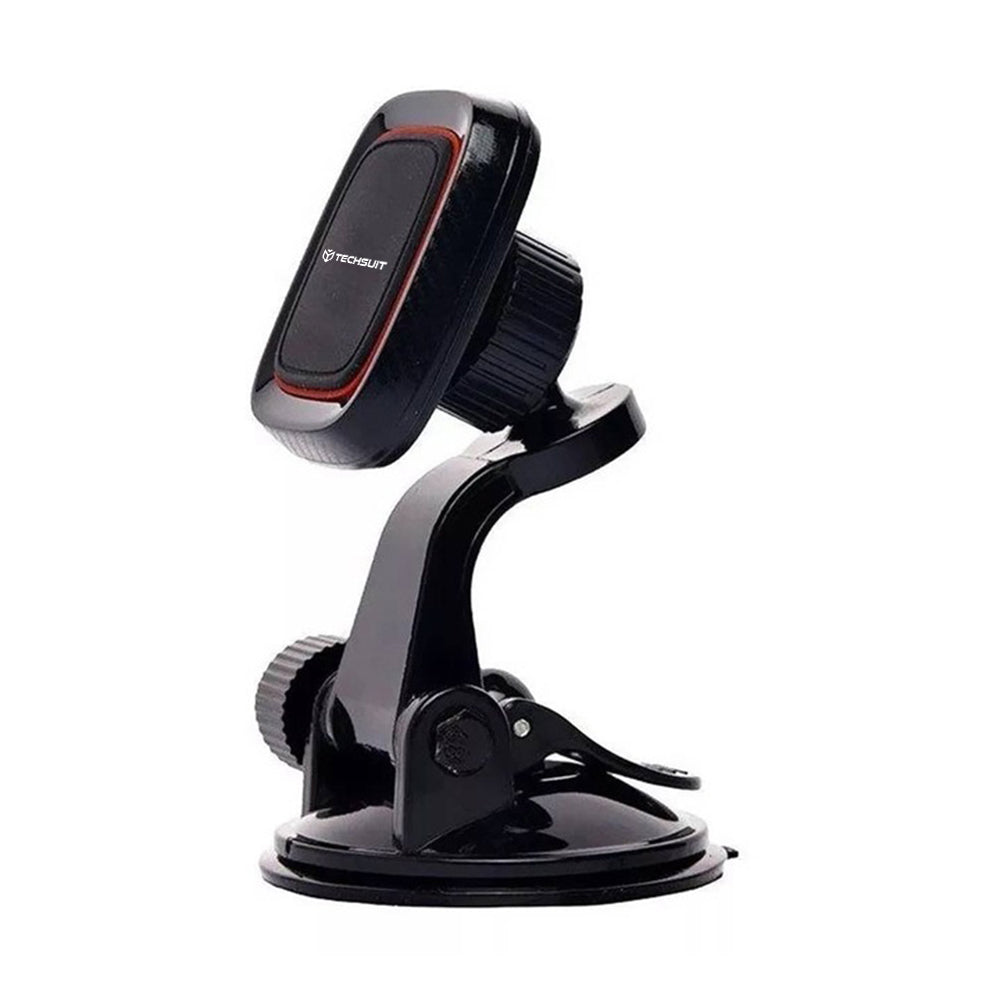 Soporte Auto Magnético Techsuit S6, Universal, Negro Rojo
