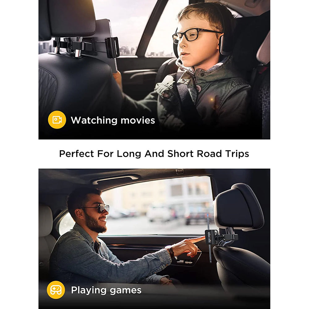 Lisen Headrest Car Holder for Phone / Tablet, 4.7inch - 12.9inch, Black YL0221030002