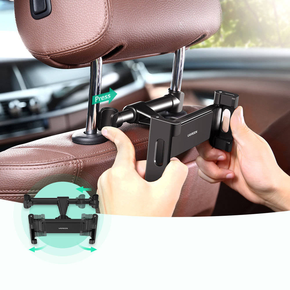 Soporte para Coche Reposacabezas UGREEN LP160 (60108) para Teléfono / Tableta, 4.7inch - 12.9inch, Negro