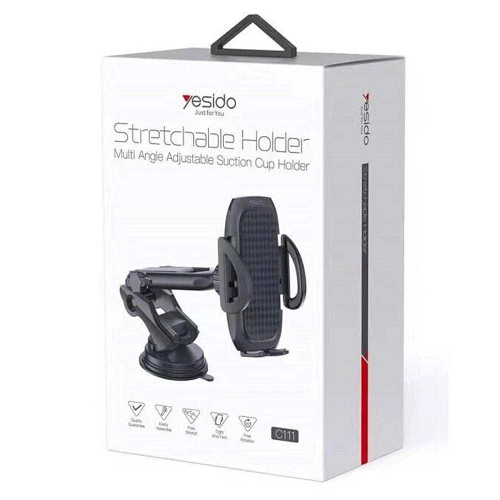 Soporte para Auto Yesido C111, 4.5 pulgadas - 6.8 pulgadas, Negro