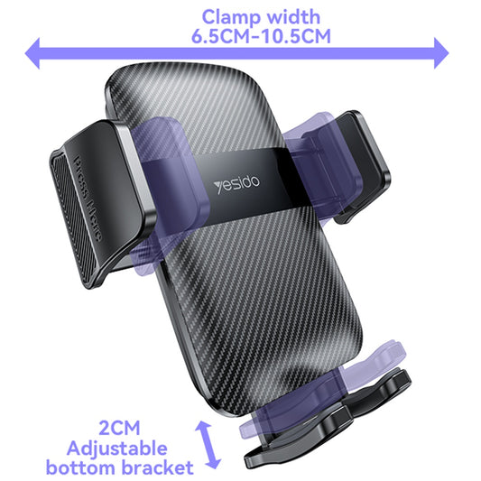 Soporte para Auto Yesido C251, 4.8 pulgadas - 7.2 pulgadas, Negro