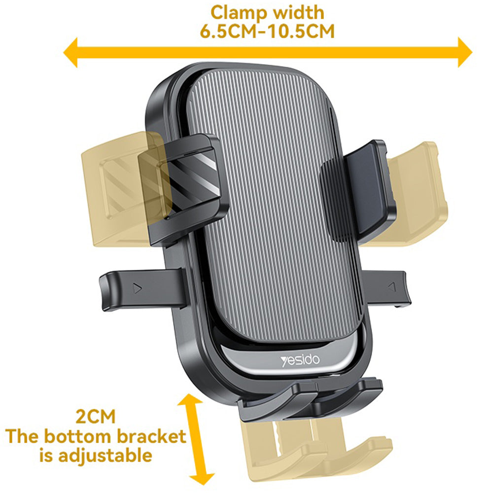 Soporte para Auto Yesido C267, 4.7inch - 7.2inch, Negro