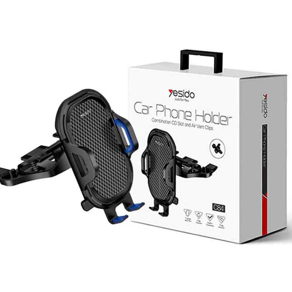 Soporte para Auto Yesido C84, 4.7 pulgadas - 7.4 pulgadas, Negro
