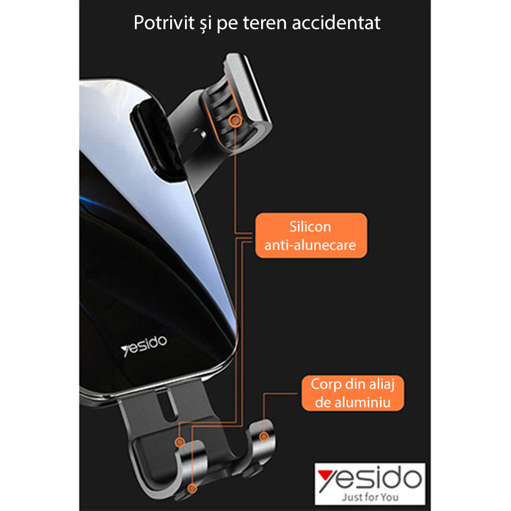 Soporte para Auto Yesido C87, Universal, Negro