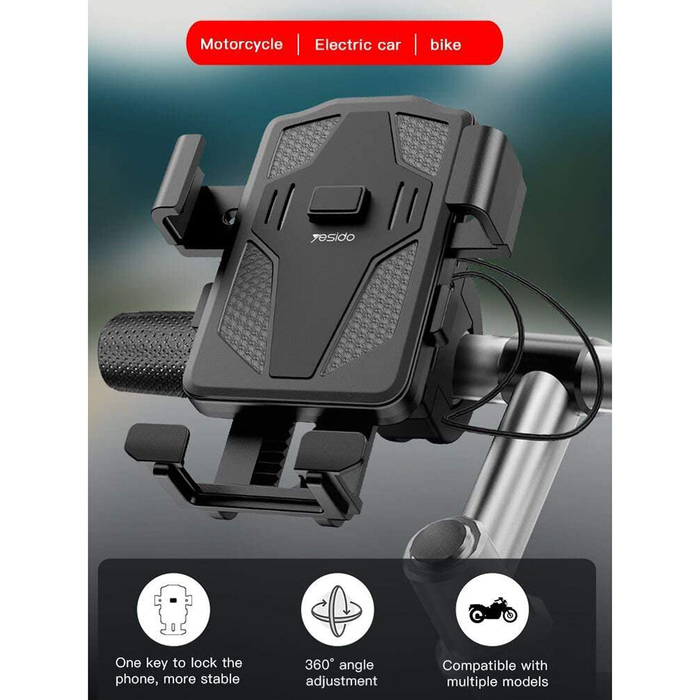 Soporte para Bicicleta y Motocicleta Yesido C94, 4 pulgadas - 6.5 pulgadas, Negro