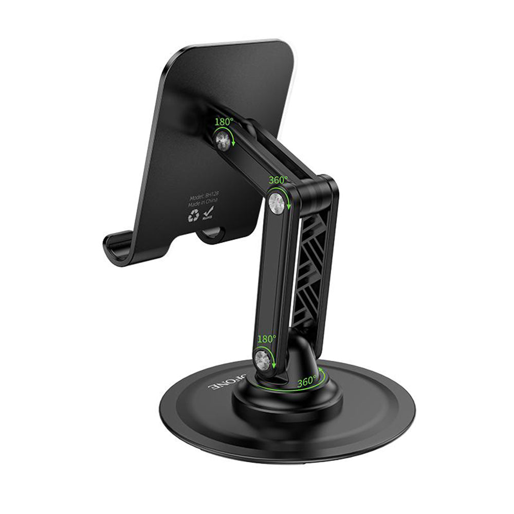 Soporte de Escritorio Borofone BH128 Admirado, 4.5 pulgadas - 7 pulgadas, Negro