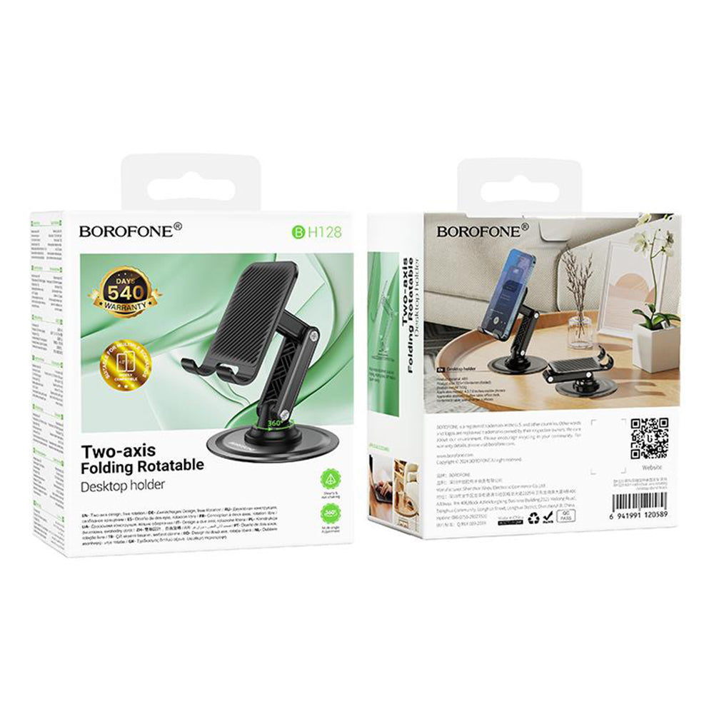 Soporte de Escritorio Borofone BH128 Admirado, 4.5 pulgadas - 7 pulgadas, Negro