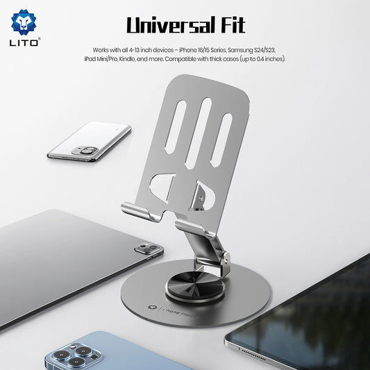 Soporte de Escritorio Lito LT-H01, Universal, Gris