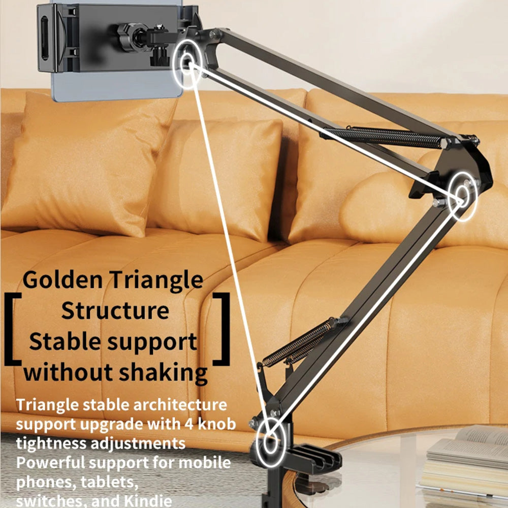 Soporte de escritorio Yesido C296 para teléfono / tableta, 4 pulgadas - 12.9 pulgadas, Negro