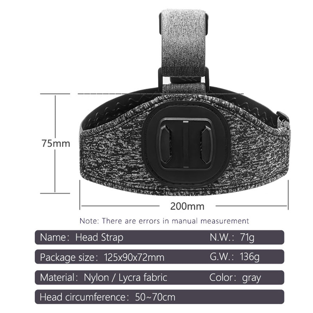 Soporte para Cabeza Cámara Deportiva Techsuit JX-003 para Serie GoPro, Gris