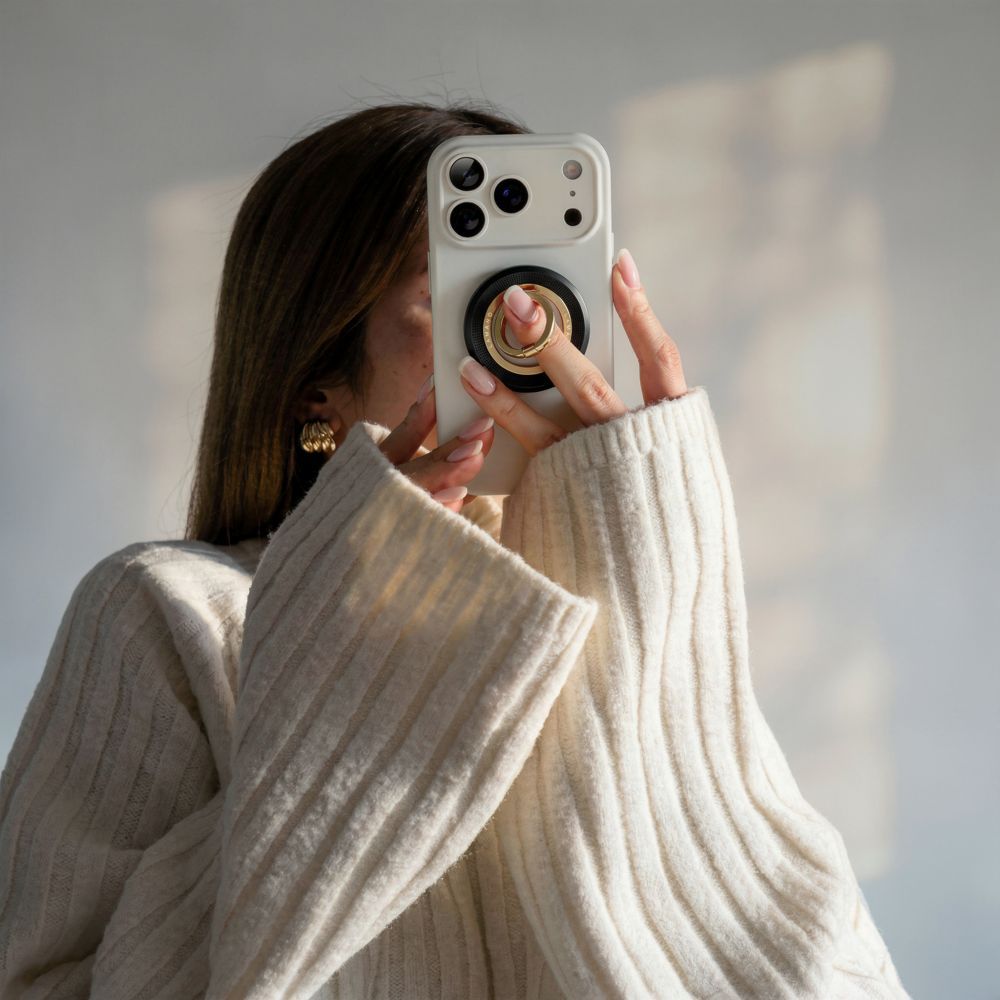 Tech-Protect MMR700 Lamano Ring Holder, Universal, Black Gold