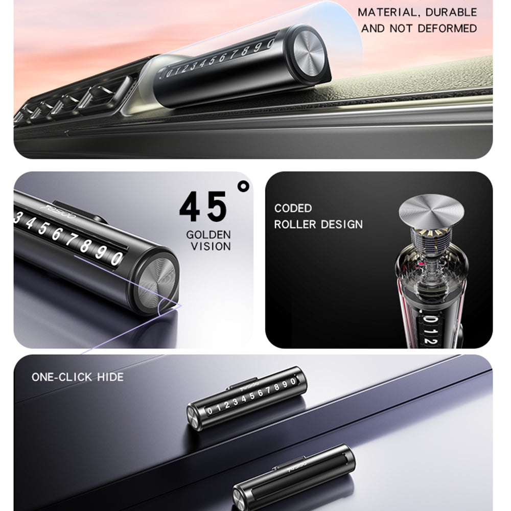 Soporte para Número de Teléfono de Coche Yesido C202, Negro