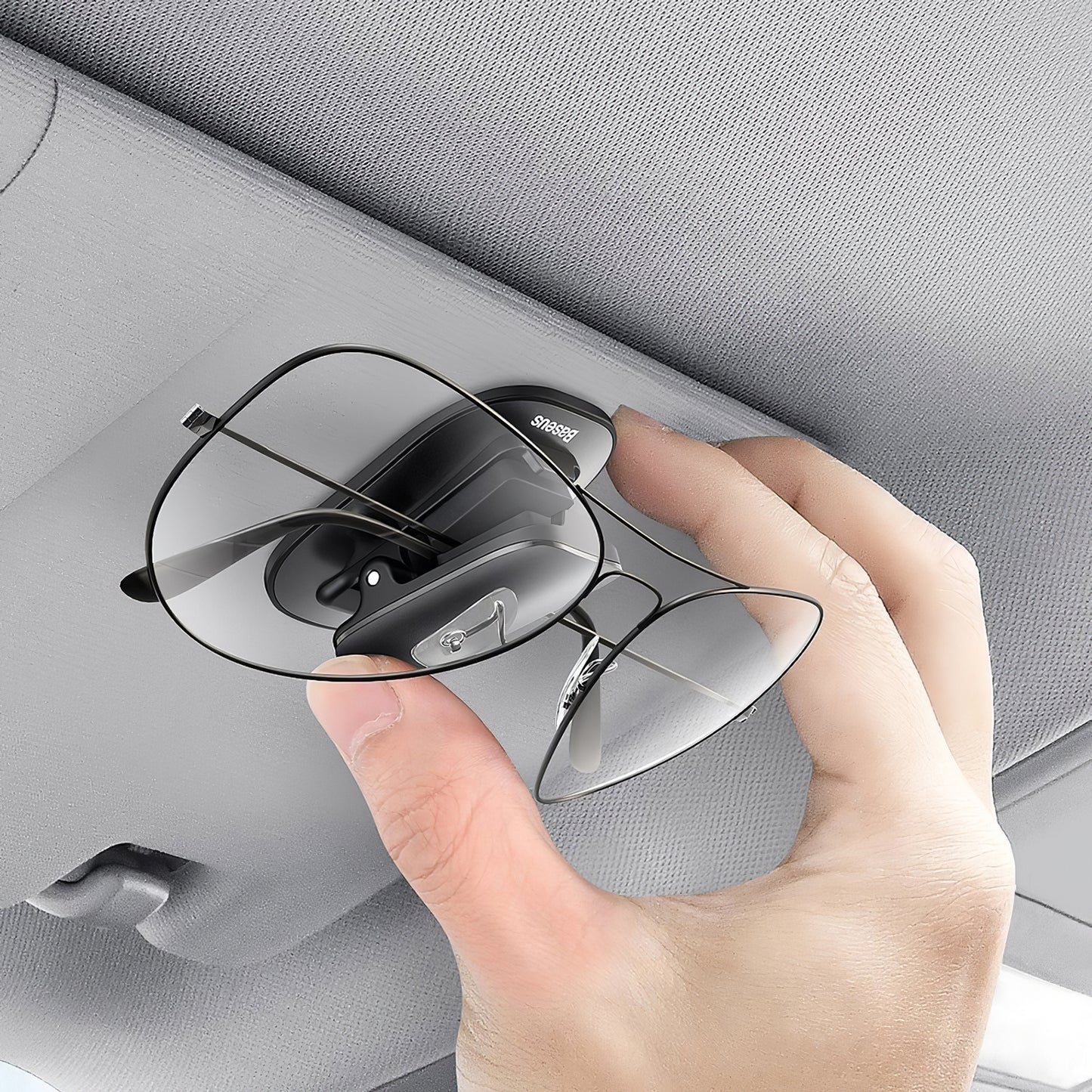 Soporte Parasol Baseus para Gafas, Negro ACYJN-A01