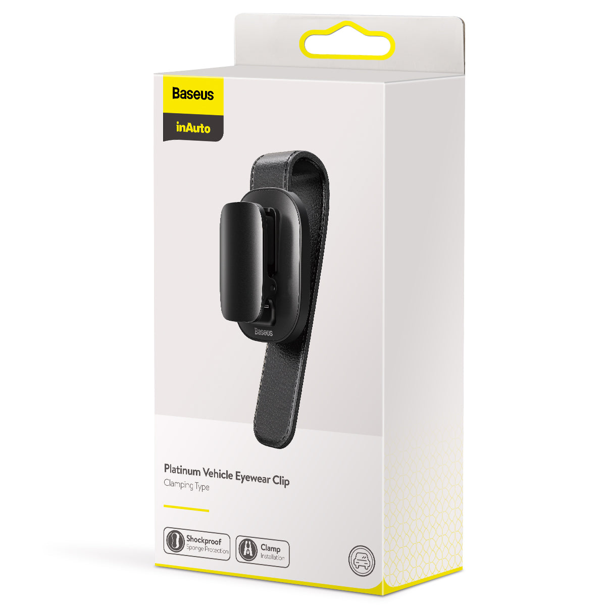 Soporte Parasol Baseus Platinum Clip para Gafas, Negro ACYJN-B01