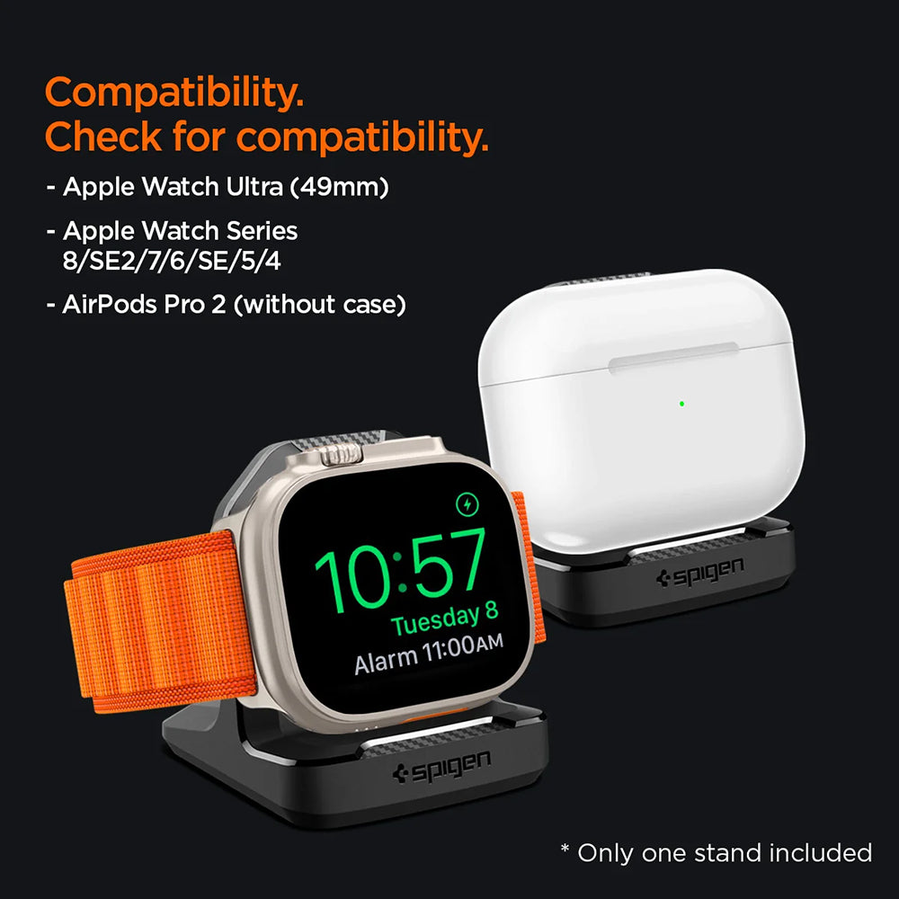 Soporte Spigen Rugged Armor para Apple Watch Series, Negro AMP05764
