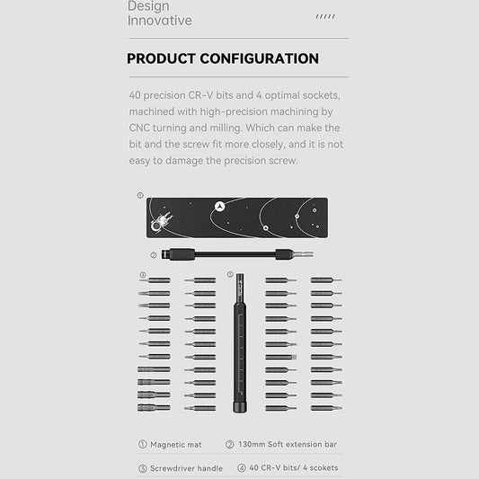Destornillador Jakemy JM-8180, 47en1, Negro