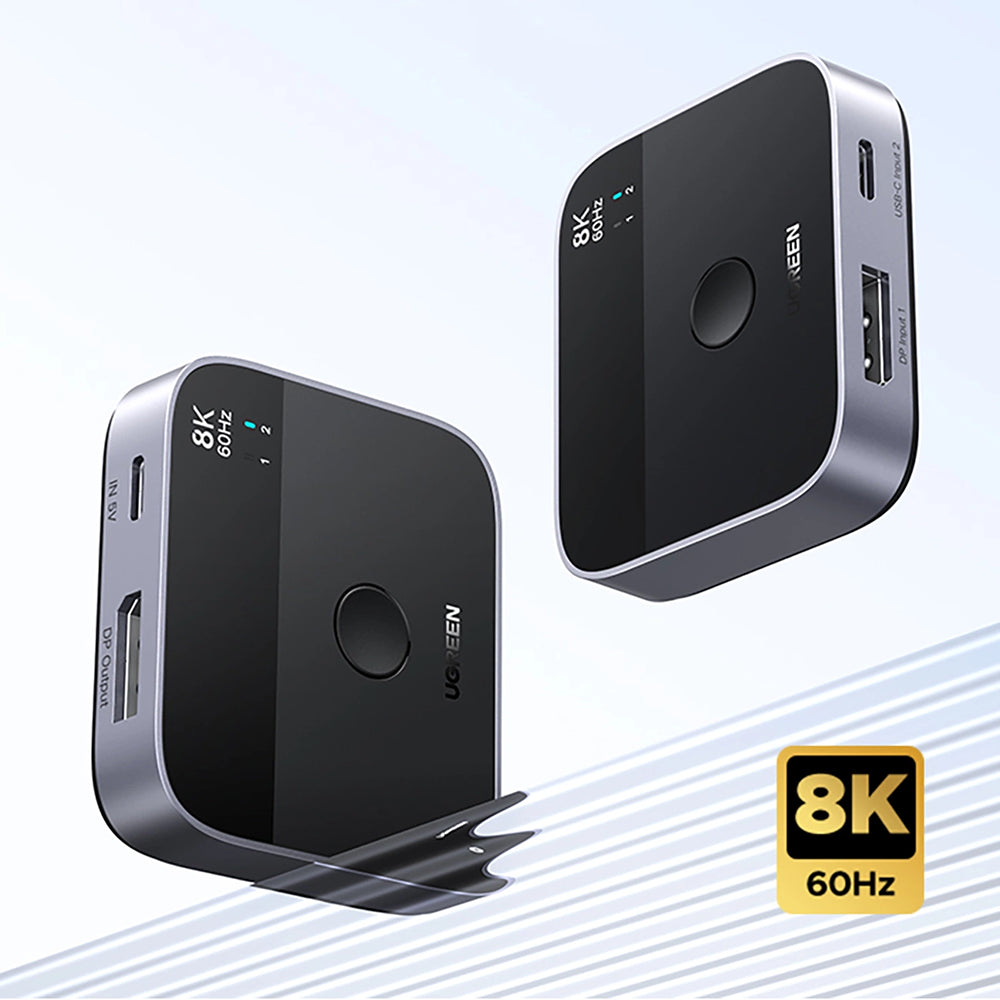 Switch Video DisplayPort / USB-C UGREEN 65878, Negro